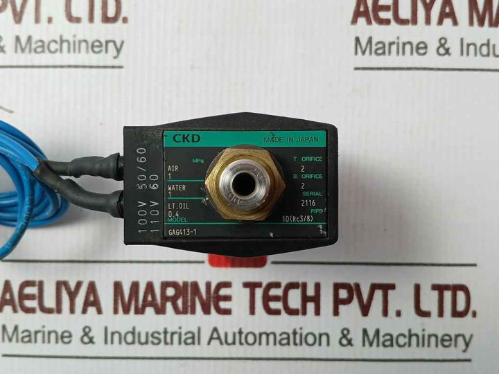 Ckd Gag413-1 Solenoid Valve 100V 50/60Hz
