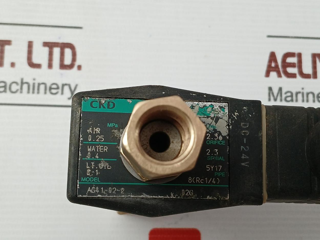 Ckd Solenoid Valve 24Vdc Pipe-8(Rc1/4) Part No. Ag4 1-02-2 02G