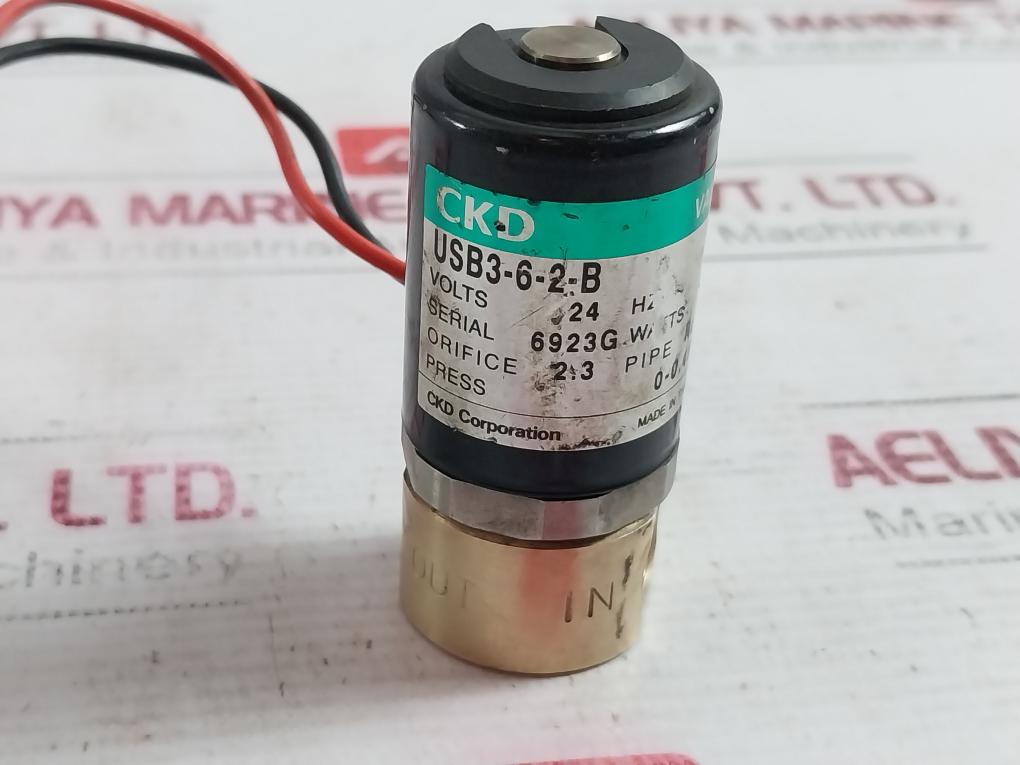 Ckd Usb3-6-2-b Direct Acting Solenoid Valve 24V 4W 0-0.4Mpa