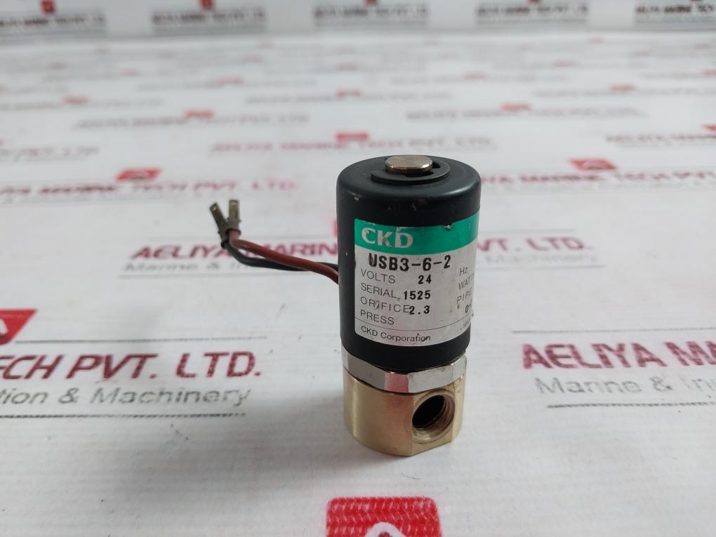 Ckd Usb3-6-2 Direct Acting 2, 3-port Solenoid Valve 24V Dc 2.3 Mm 0-0.4 Mpa