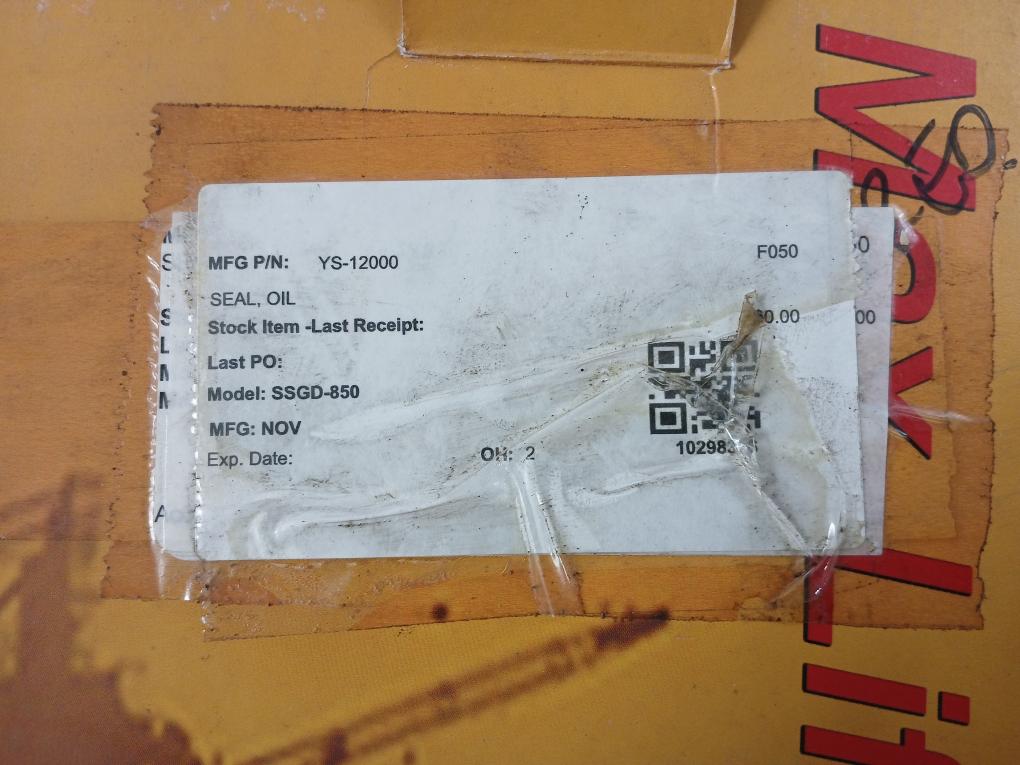 Clark Seals 120060 Oil Seal Ys-12000 Ssgd-850 Rev.2 2Ap