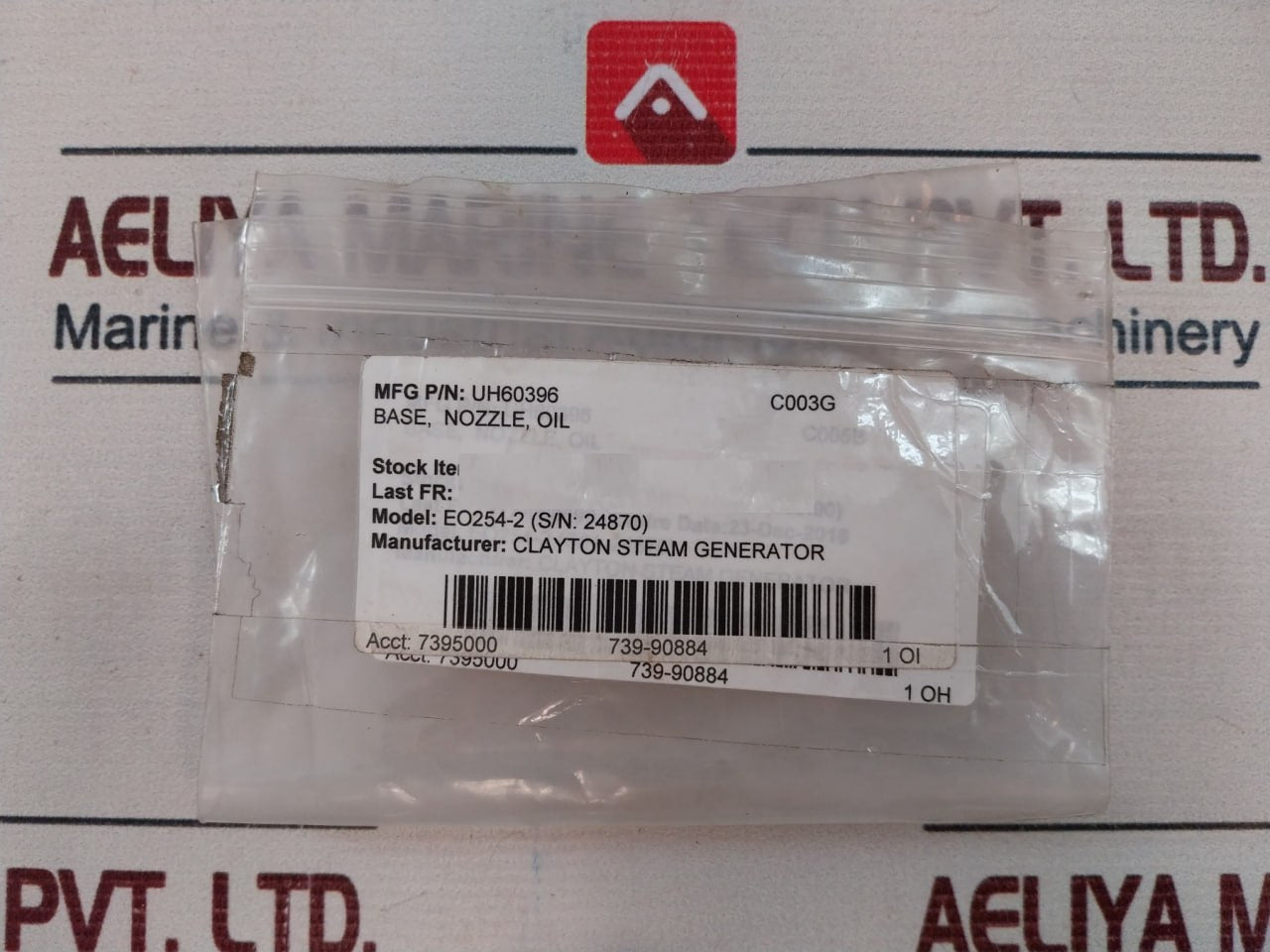 Clayton Uh60396 Oil Nozzle Base Eo254-2