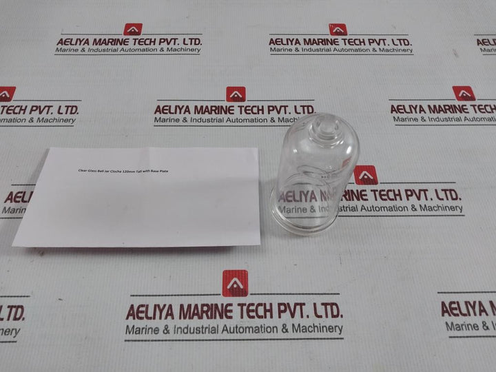 Clear Glass Bell Jar Cloche 120Mm Tall With Base Plate