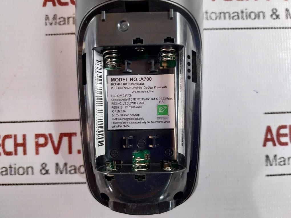 Clearsounds A700 Amplified Cordless Phone With Answering Machine Dect 6.0