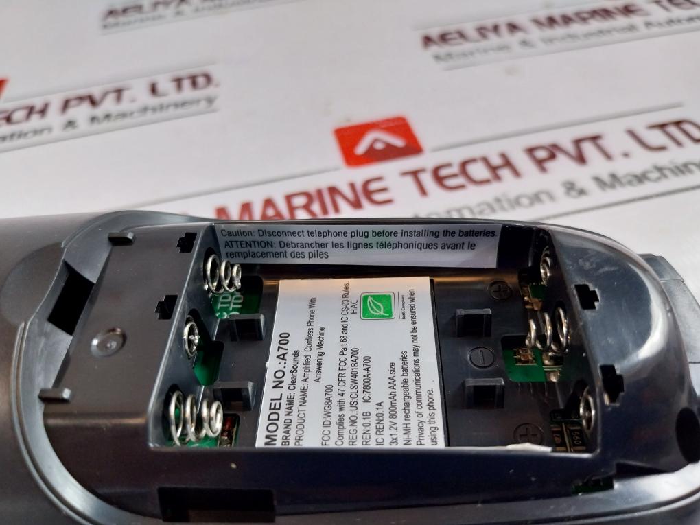 Clearsounds A700 Amplified Cordless Phone With Answering Machine Dect 6.0