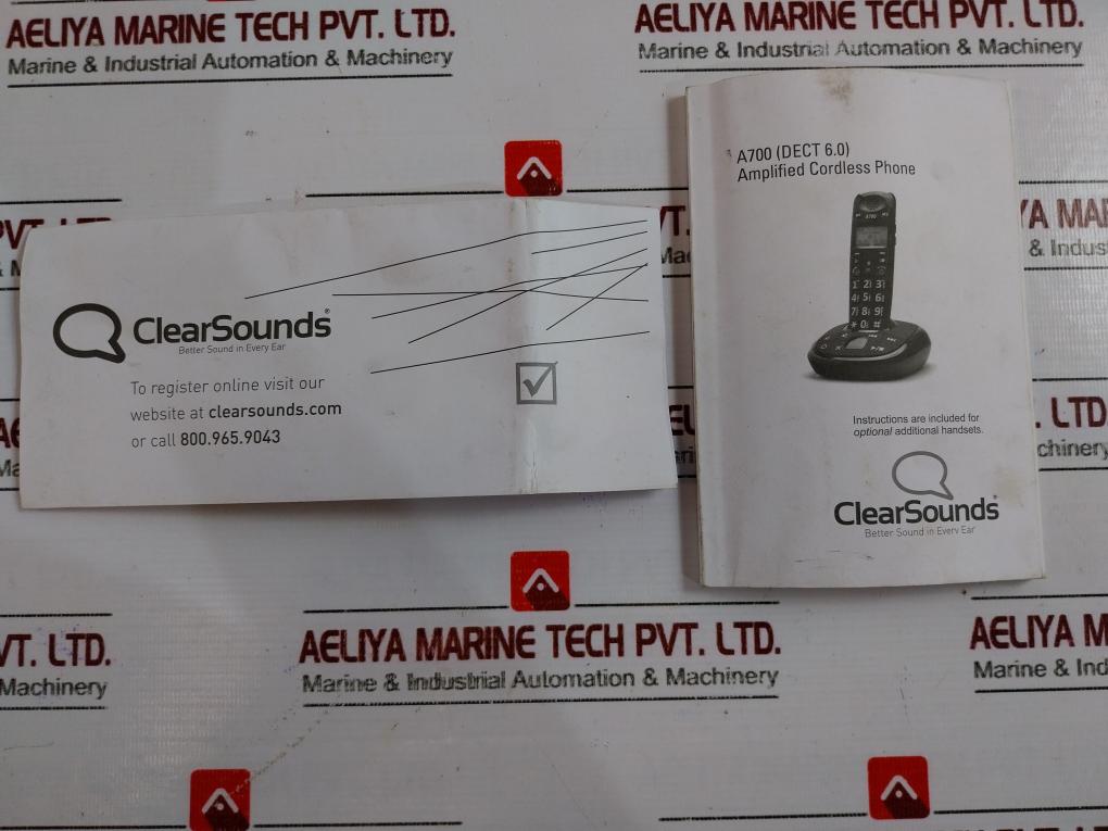 Clearsounds A700 Amplified Cordless Phone With Answering Machine Dect 6.0