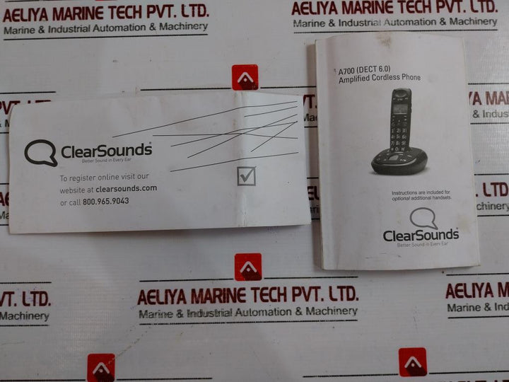 Clearsounds A700 Amplified Cordless Phone With Answering Machine Dect 6.0