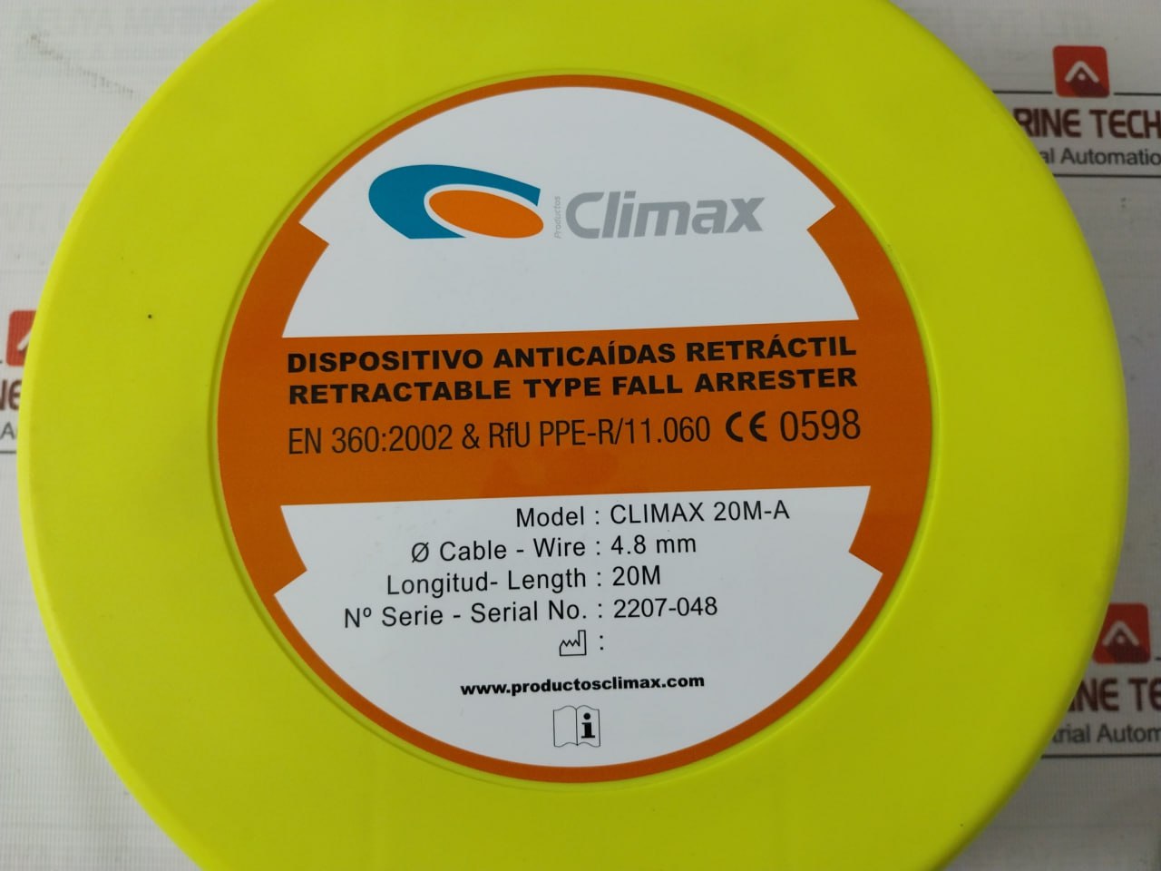 Climax 20M-a Fall Arrester Stopper Retractable Steel 20M Cable With Snap Hook