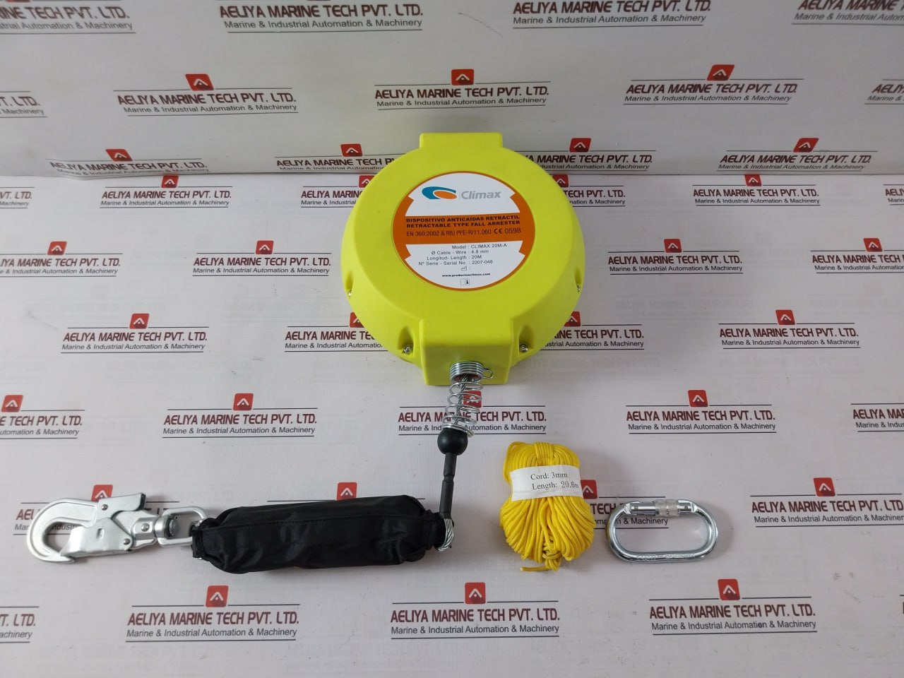 Climax 20M-a Fall Arrester Stopper Retractable Steel 20M Cable With Snap Hook