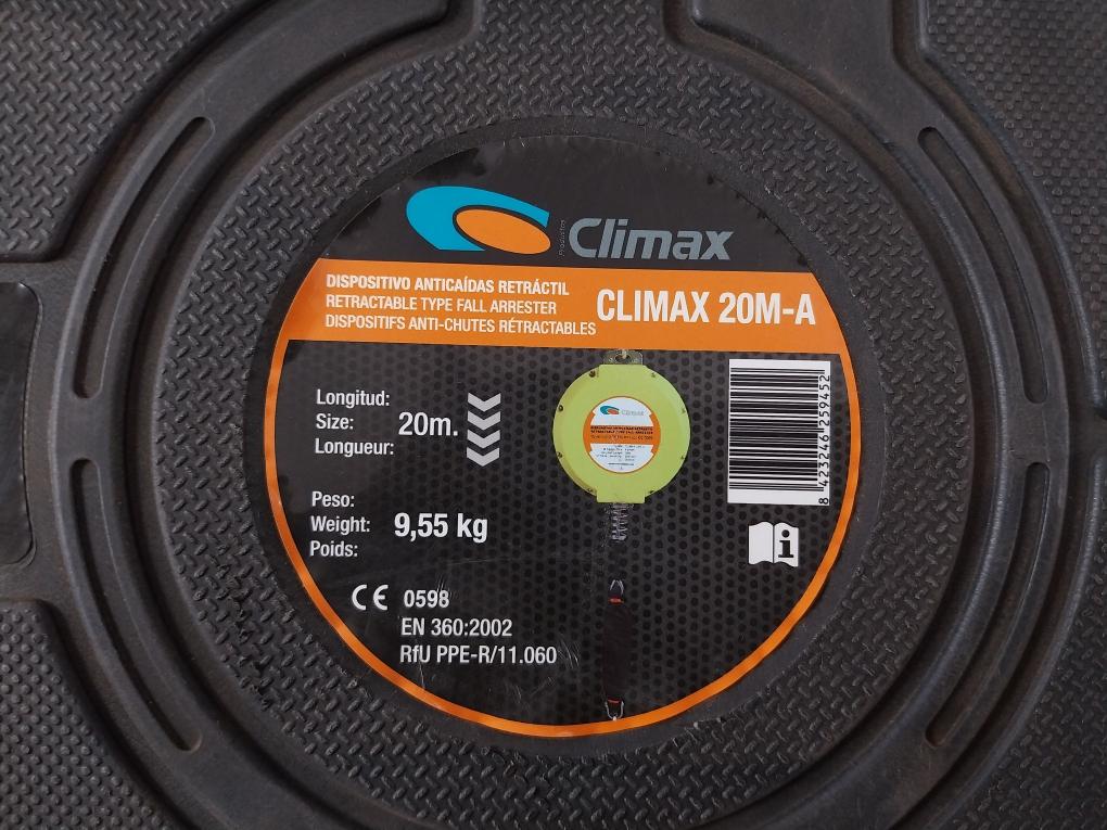 Climax 20M-a Fall Arrester Stopper Retractable Steel 20M Cable With Snap Hook