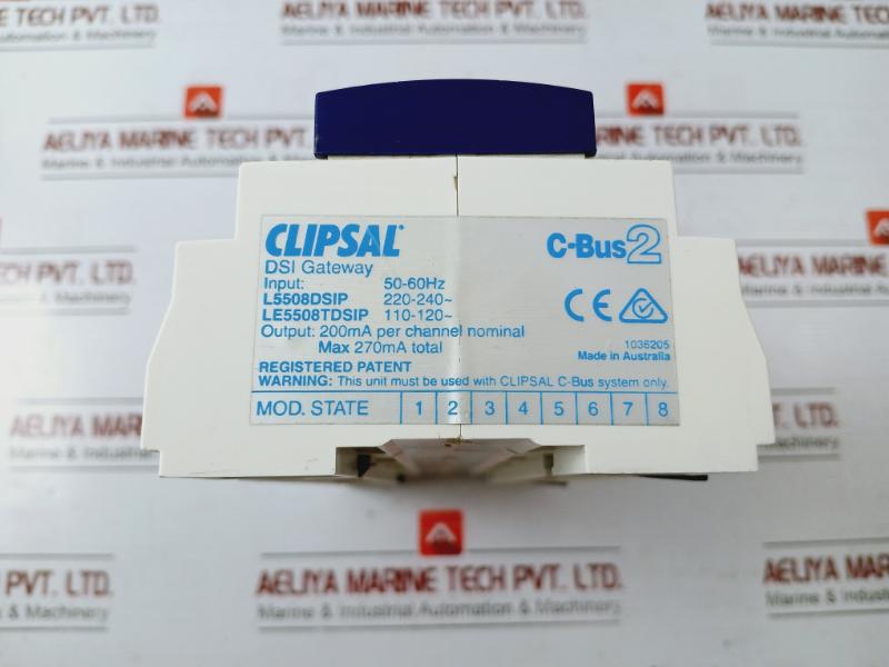 Clipsal L5508Dsip Din Rail Mounted Dsi Gateway 8 Channel 12M Module 50-60Hz
