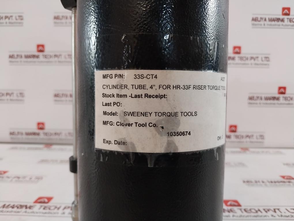 Clover Tool 33S-ct4 Cylinder, Tube For Hr-33F Riser Torque Tool 10350674