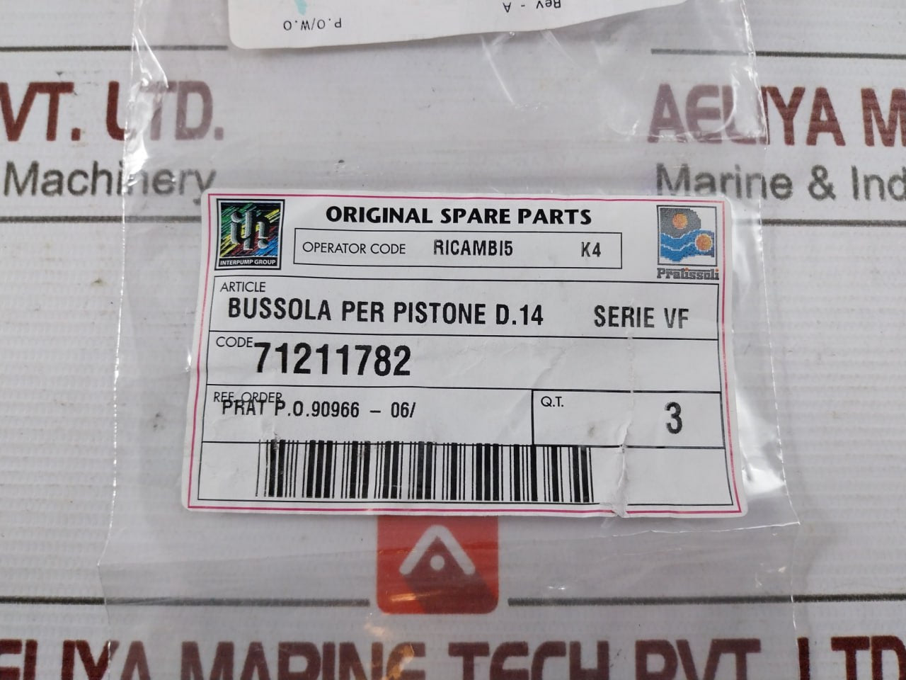 Clover Tool 71211782 Piston Socket D14 Gasket Plunger Vf14 Pump