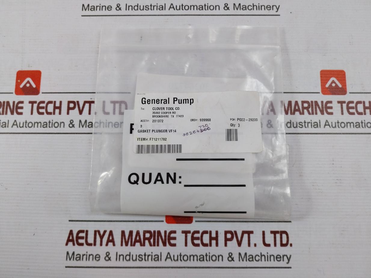 Clover Tool 71211782 Piston Socket D14 Gasket Plunger Vf14 Pump