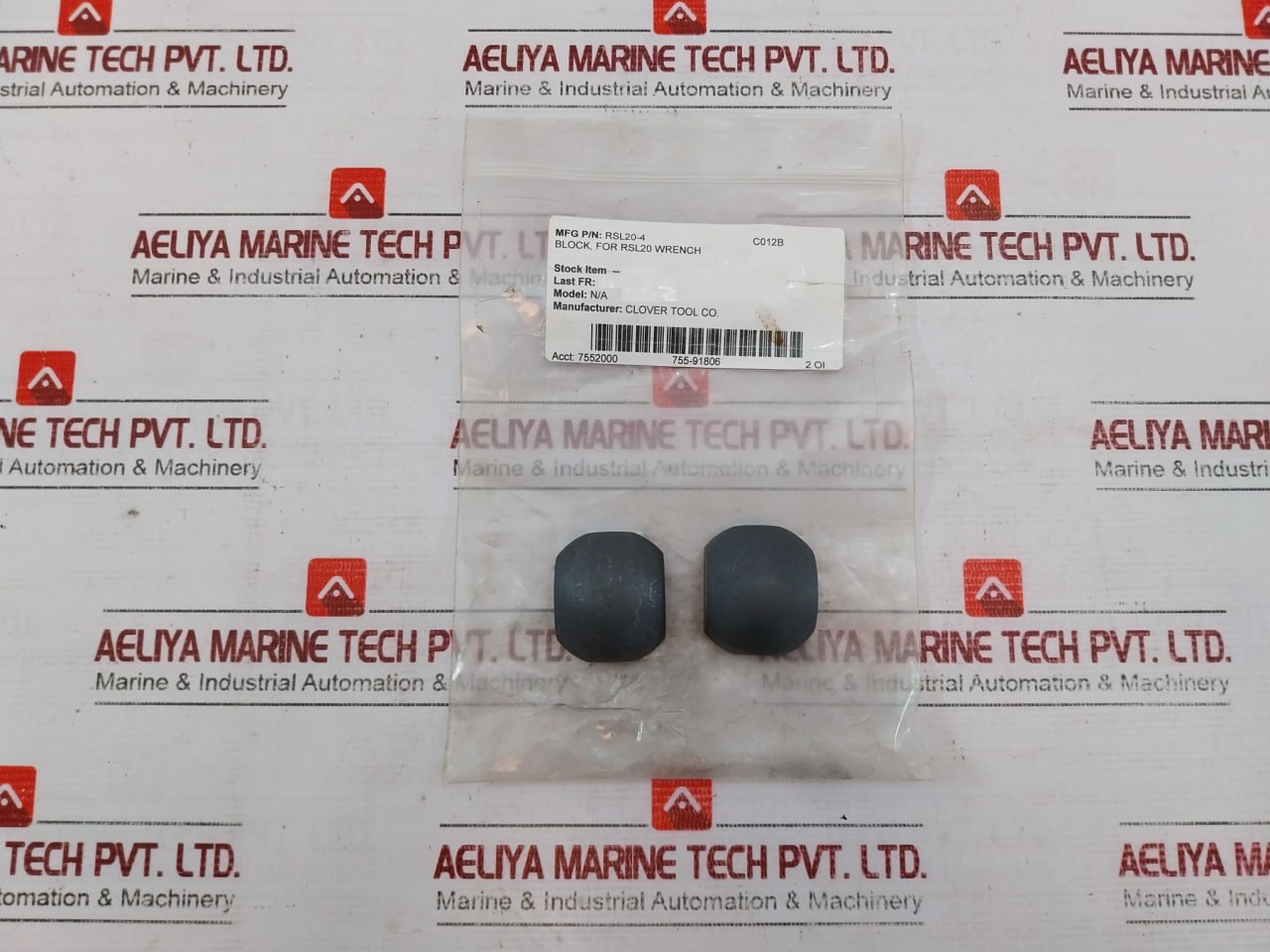 Lot Of 2X CLOVER TOOL RSL20-4 Block For RSL20 Wrench 7552000 755-91806 2 OH