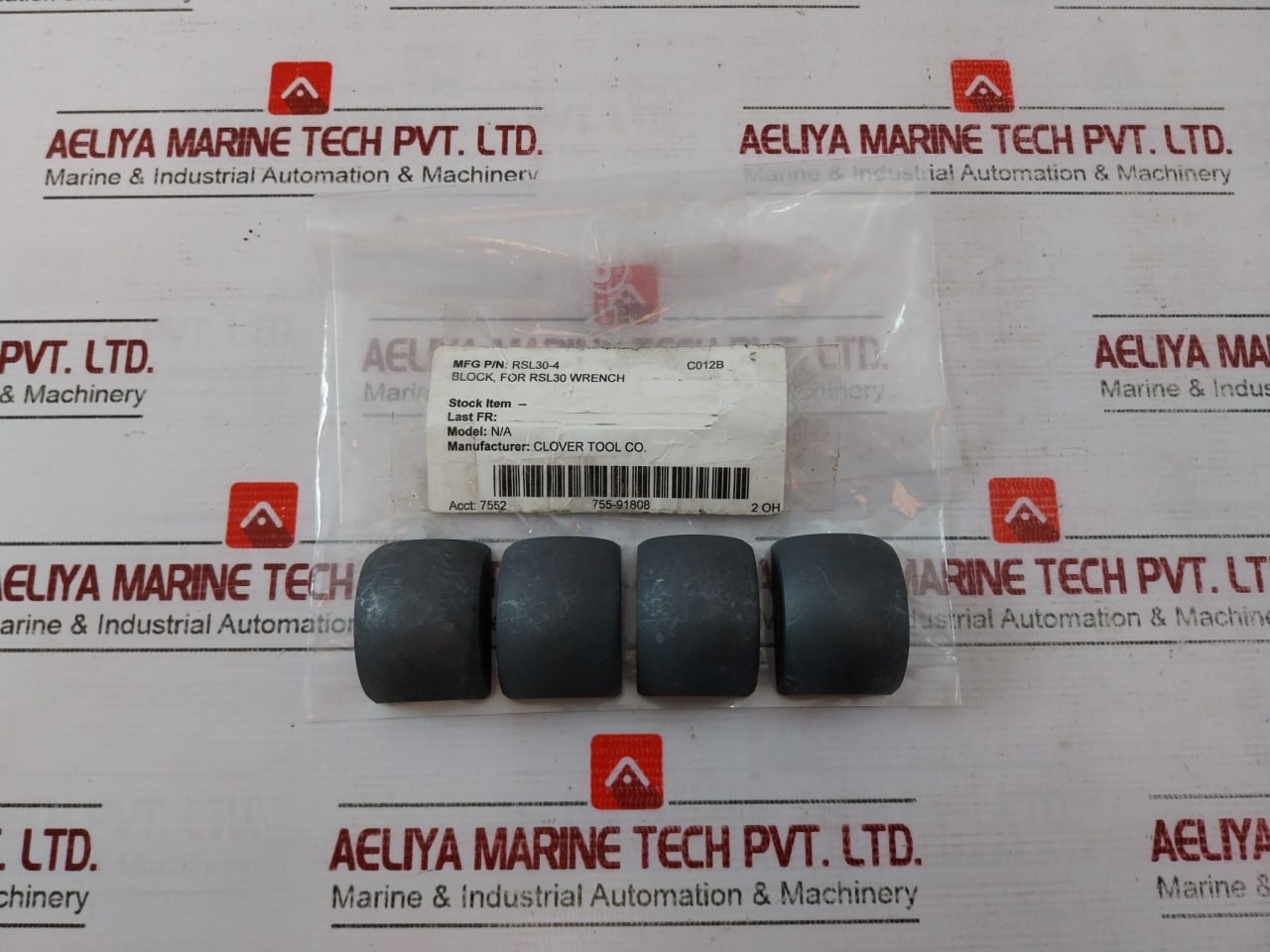 Lot of 2x CLOVER TOOL RSL20-4 Block For RSL20 Wrench 7552 755-91808 2 OH