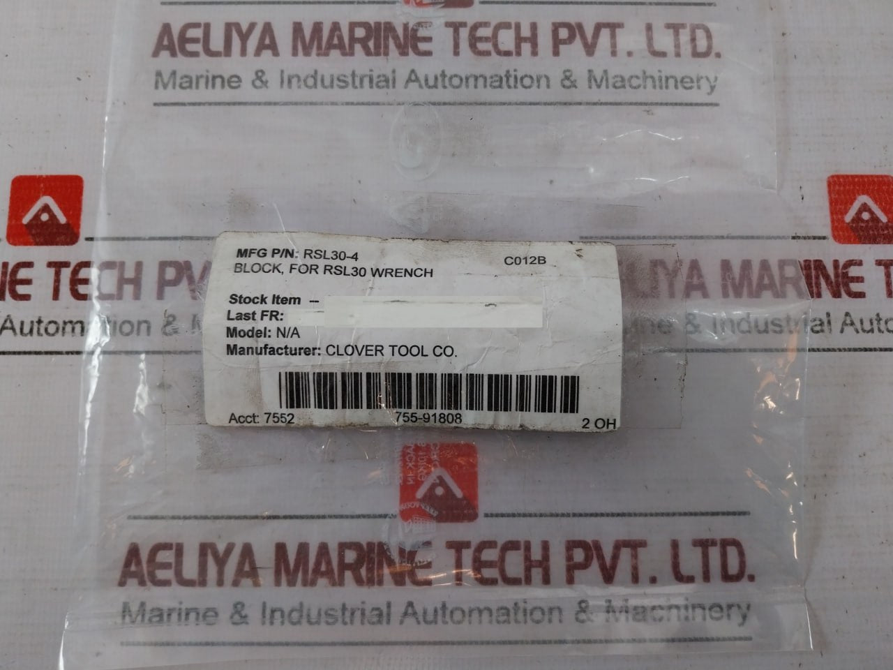 Lot of 2x CLOVER TOOL RSL20-4 Block For RSL20 Wrench 7552 755-91808 2 OH