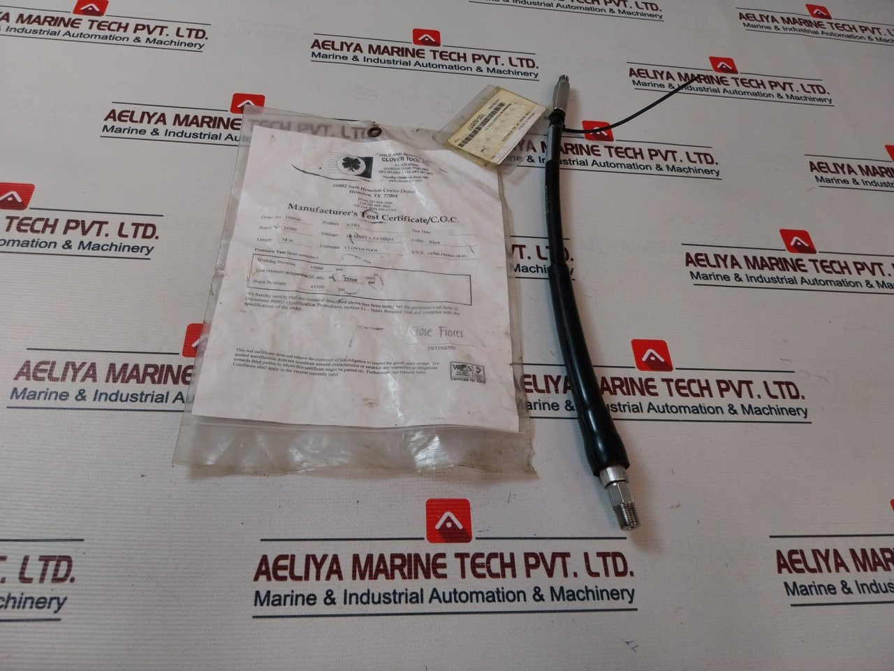 Clover Tool 6/2Wl 18” All Stainless Black Hose 15000 Psi