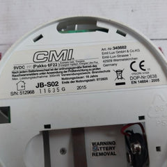 Cmi 345682 Photoelectric Smoke Detector 9Vdc 1772-cpr-141024 300Mw
