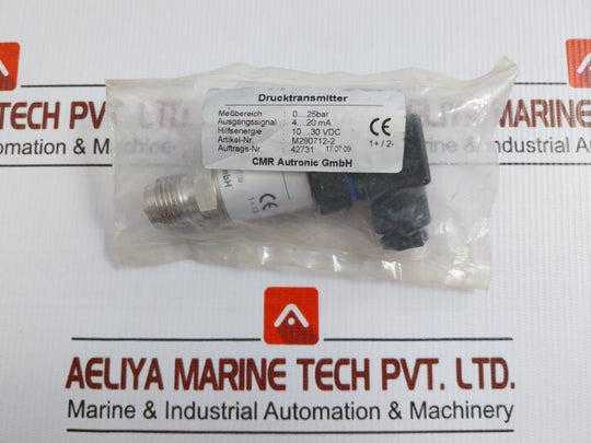 Cmr Autronic 10-30 Vdc Pressure Transmitter 0-25 Bar 4-20 Ma M290712-2
