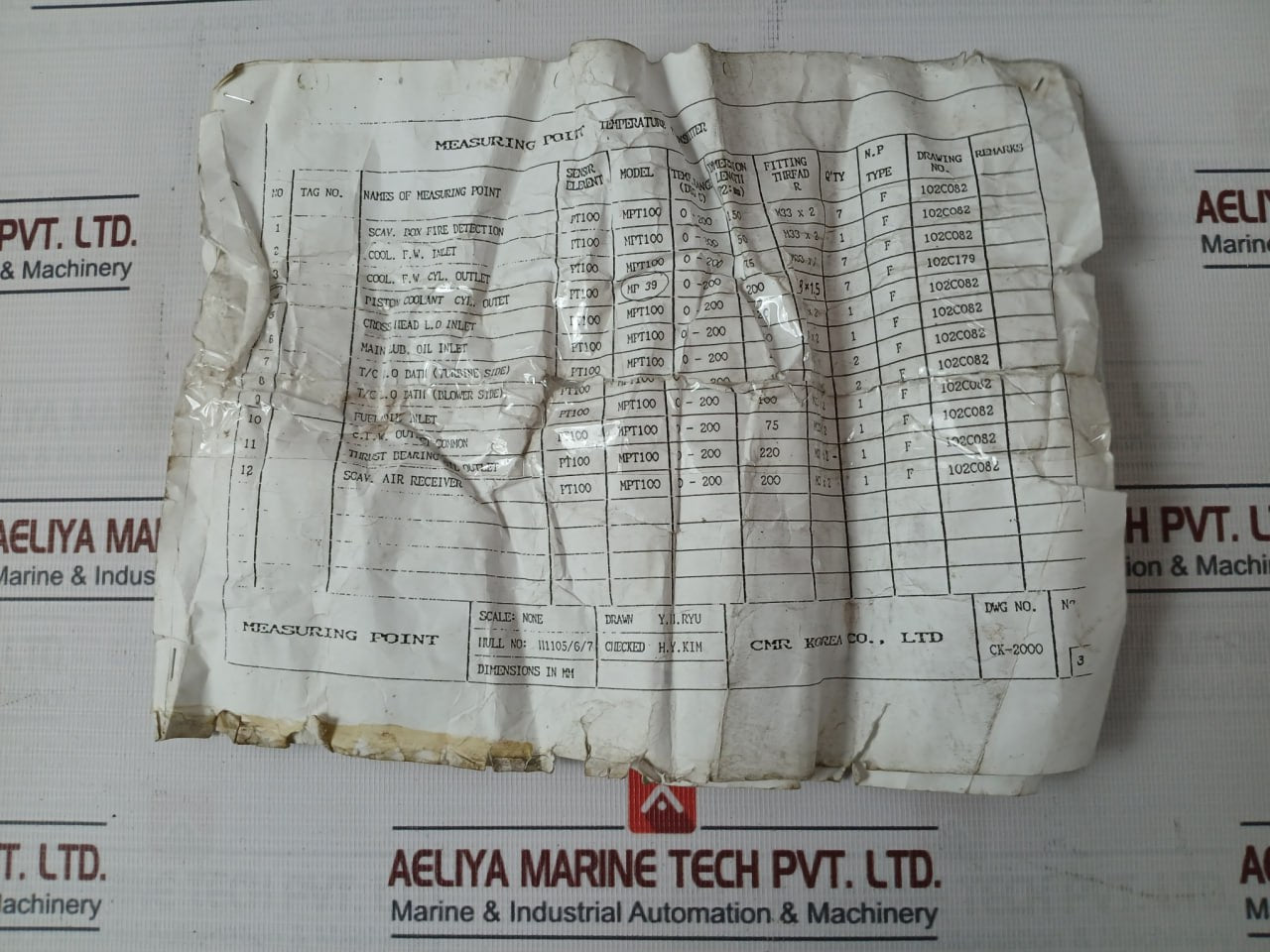 Cmr Mp39 Temperature Transmitter 102C082 Pt100 Ck-200