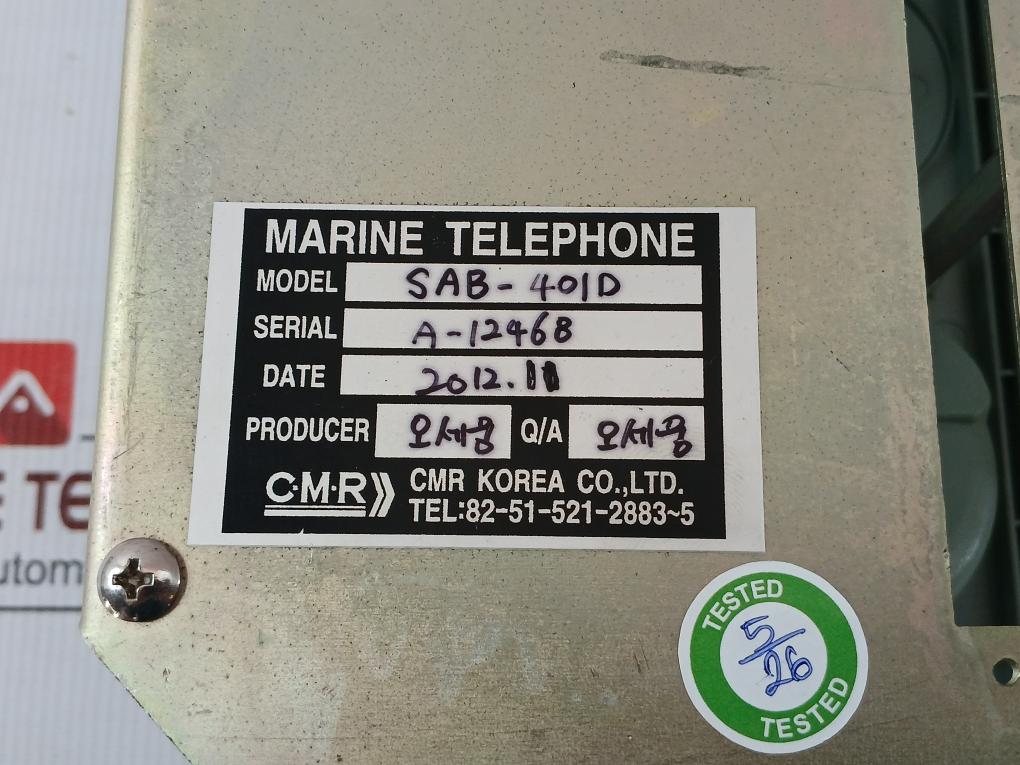 Marine Telephone Sab-401D Cmr