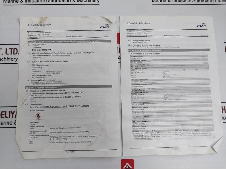 Cmt Otk-ct-11220 Cylinder Drain Oil Test Kit Iron In Oil Content Bn Meter Max. 4