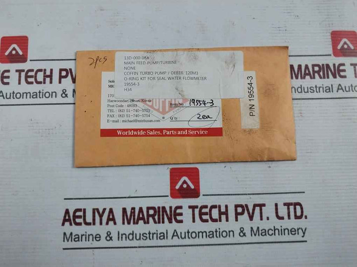 Coffin 19554-3 O-ring Kit For Seal Water Flowmeter 13D-000-08A