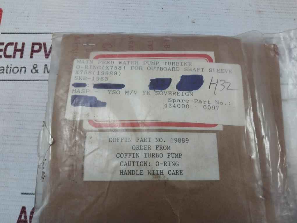 Coffin Turbo Pump 19889 O-ring For Outboard Shaft Sleeve 434000-0097