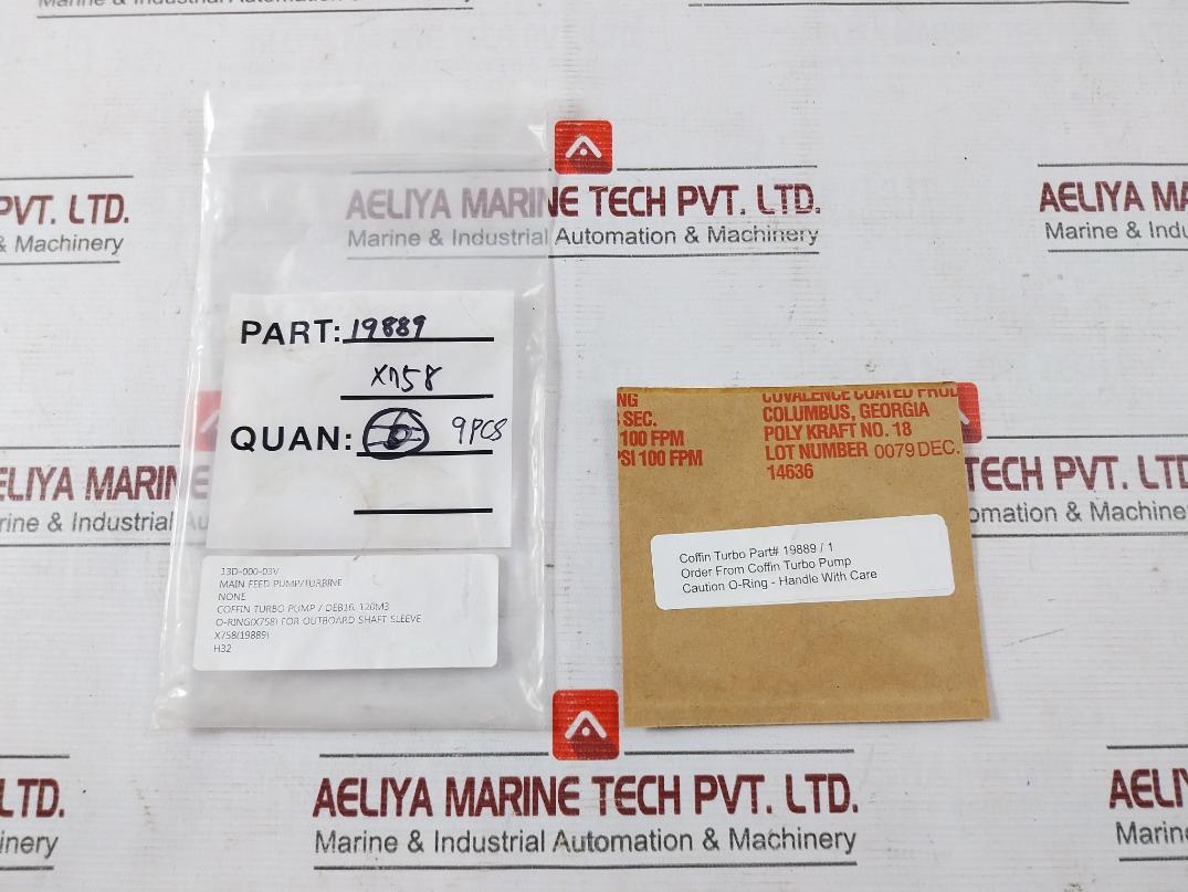 Coffin Turbo Pump 19889 O-ring X758 Main Feed Pump / Turbine 13D-000-03V