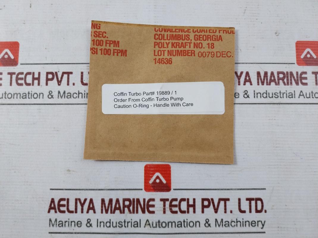 Coffin Turbo Pump 19889 O-ring X758 Main Feed Pump / Turbine 13D-000-03V