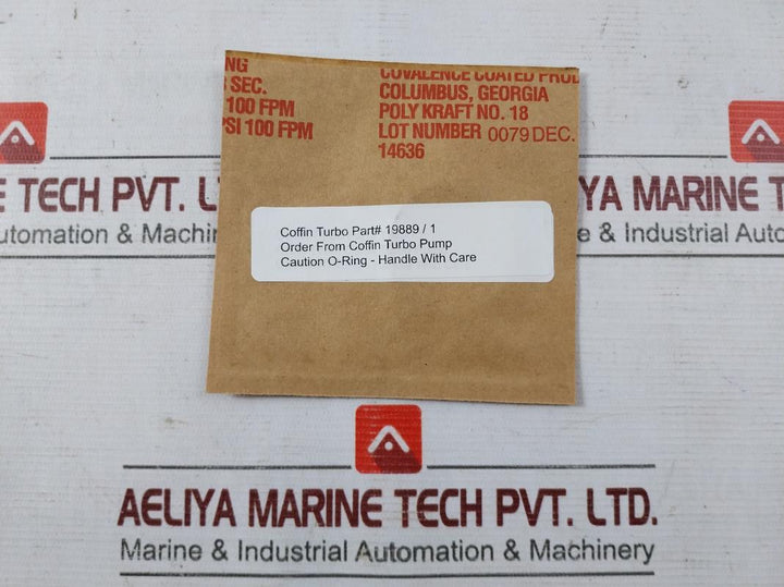 Coffin Turbo Pump 19889 O-ring X758 Main Feed Pump / Turbine 13D-000-03V