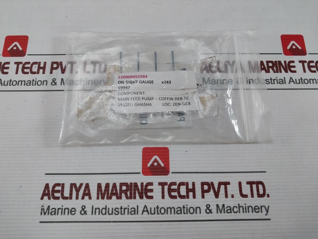 Coffin Turbo Pump 19947 In-line Sight Glass