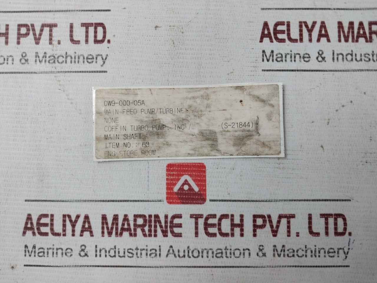 Coffin Turbo Pump 63 Main Shaft For Feed Pump/Turbine 0W9-000-05A