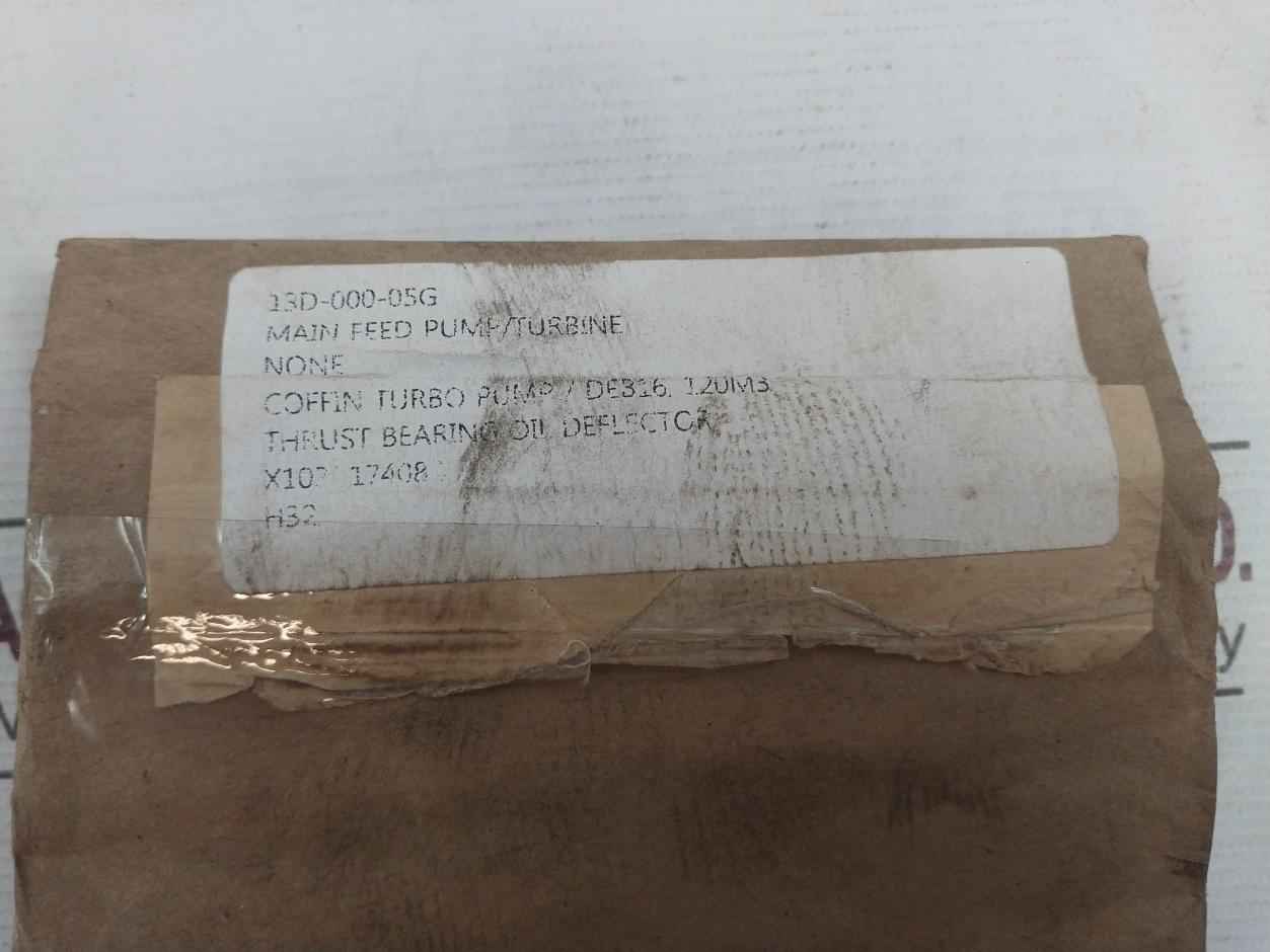 Coffin Turbo Pump X103 Thrust Bearing Oil Deflector 13D-000-05G