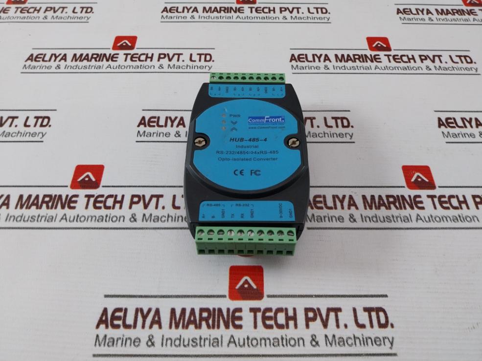 Commfront Hub-485-4 Industrial Opto-isolated Converter Rs-232/485 4Xrs-485