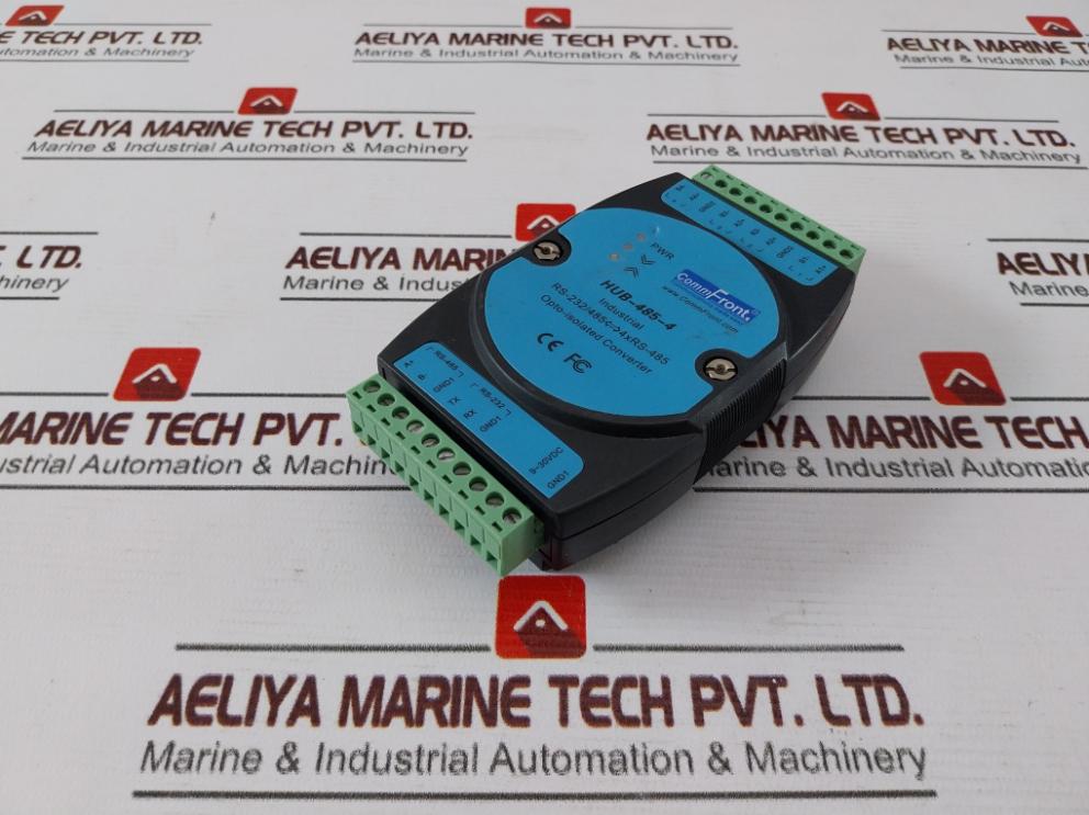 Commfront Hub-485-4 Industrial Opto-isolated Converter Rs-232/485 4Xrs-485