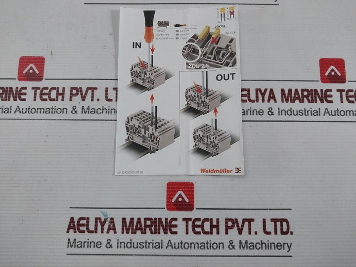 Terminal Block Weidmuller Zdu 6 (1 Box = 50 Pcs)