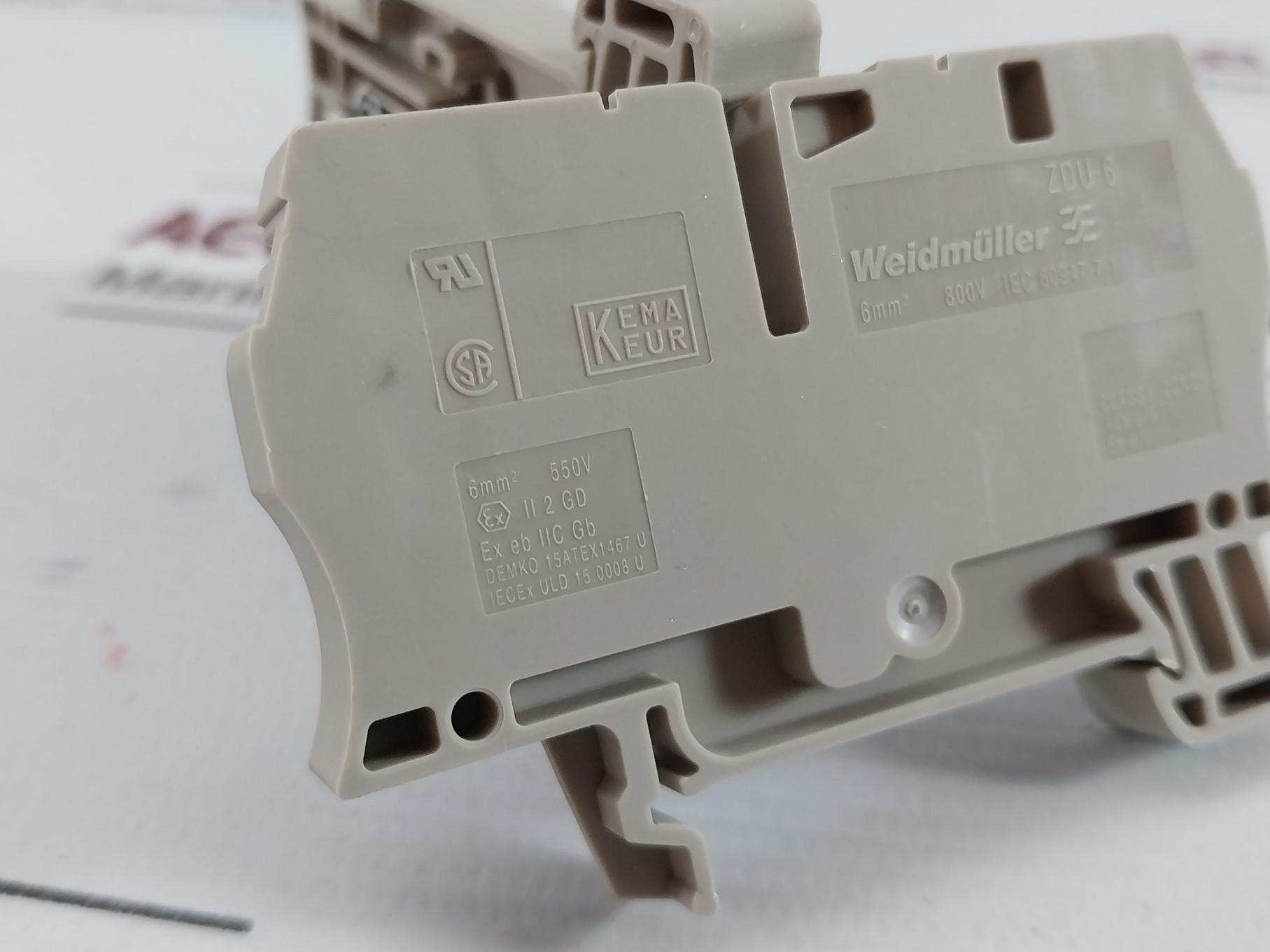 Terminal Block Weidmuller Zdu 6 (1 Box = 50 Pcs)