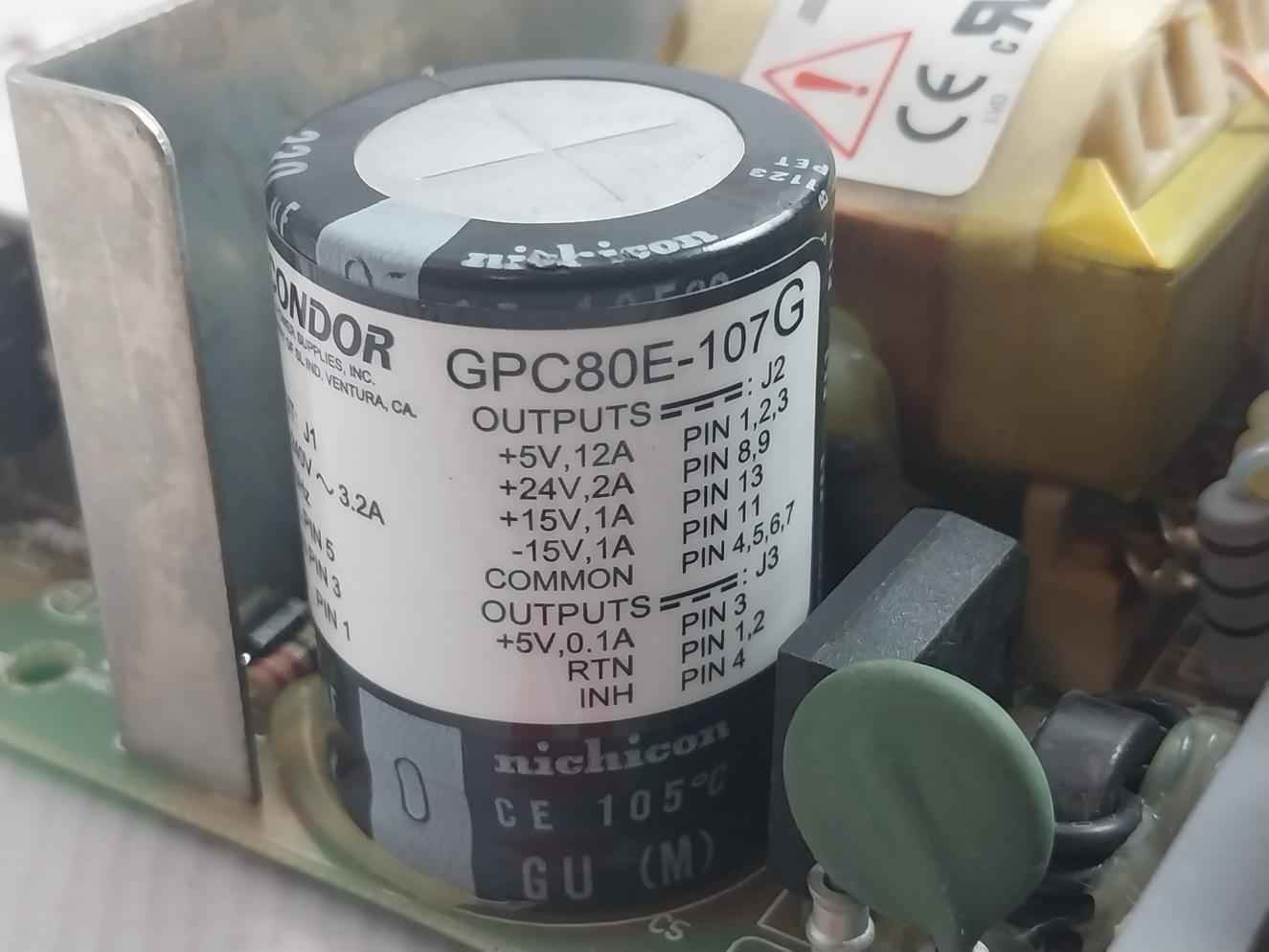Condor Gpc80E-107G Power Supply 100-240V/3.2A/50/60Hz