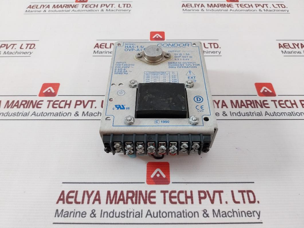 Condor Ha5-1.5/Ovp-a+G D.C Power Supply 50/60Hz 5V At1.5A Rev.D 94V-0