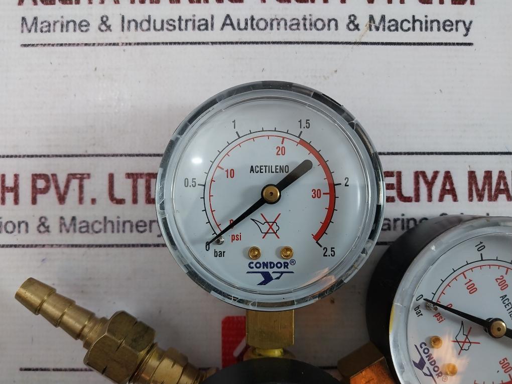 Condor Mdn 1,5 Ac Acetylene Pressure Regulator 25 Bar