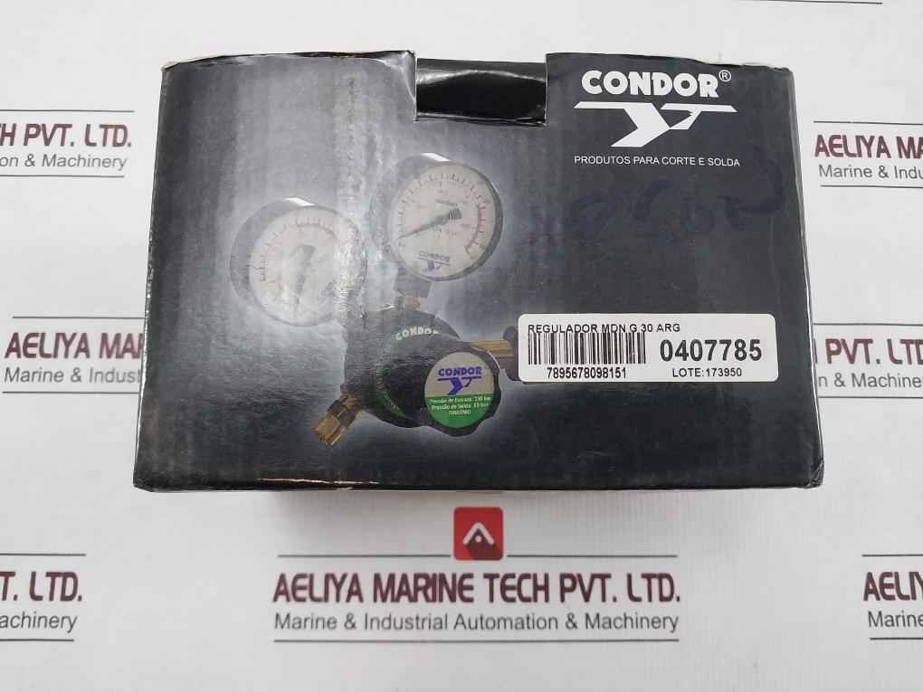 Condor Mdn G 30 Arg Pressure Regulator 0-315 Bar 30 Lpm
