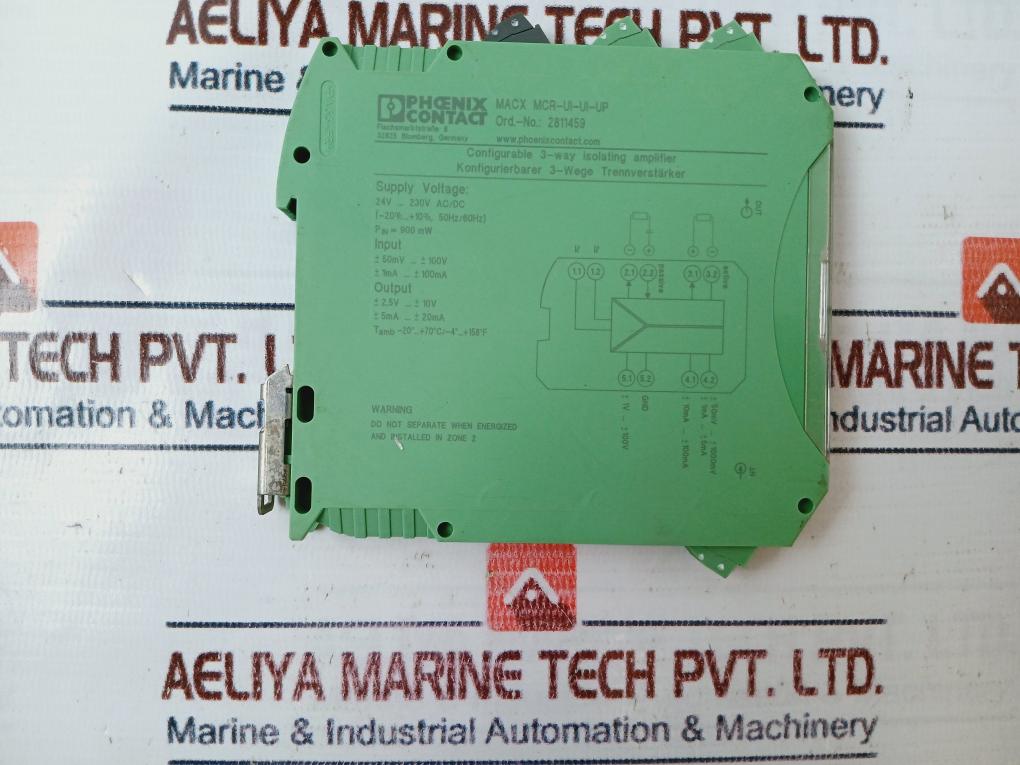 Phoenix Contact Macx Mcr-ui-ui-up 3-way Isolating Amplifier