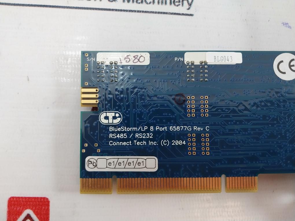 Connect Tech BLG043 Bluestorm/LP 8 Port 65877G Rev.C RS485/RS232 PCI Board