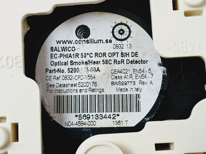 Consilium 5200176-00A Optical Smoke/Heat 58C Ror Detector Rev A