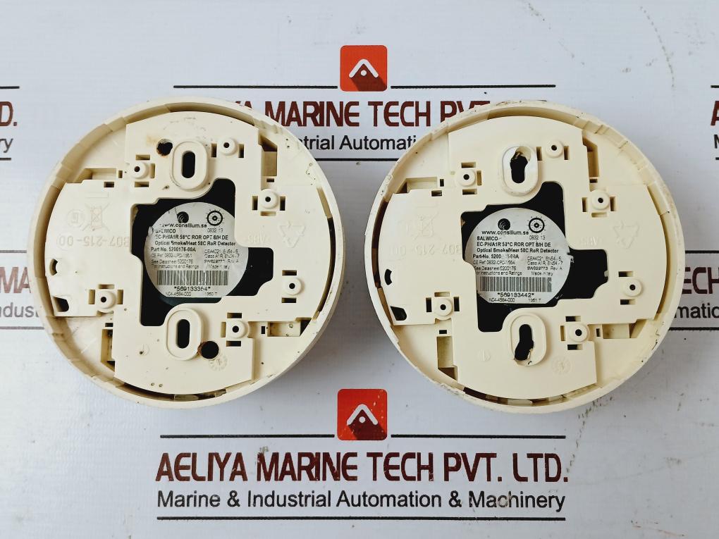 Consilium 5200176-00A Optical Smoke/Heat 58C Ror Detector Rev A