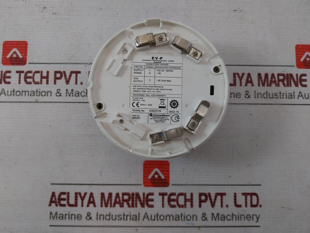 Consilium Ev-p Optical Smoke Detector Ip42 0832-16 F03C83520