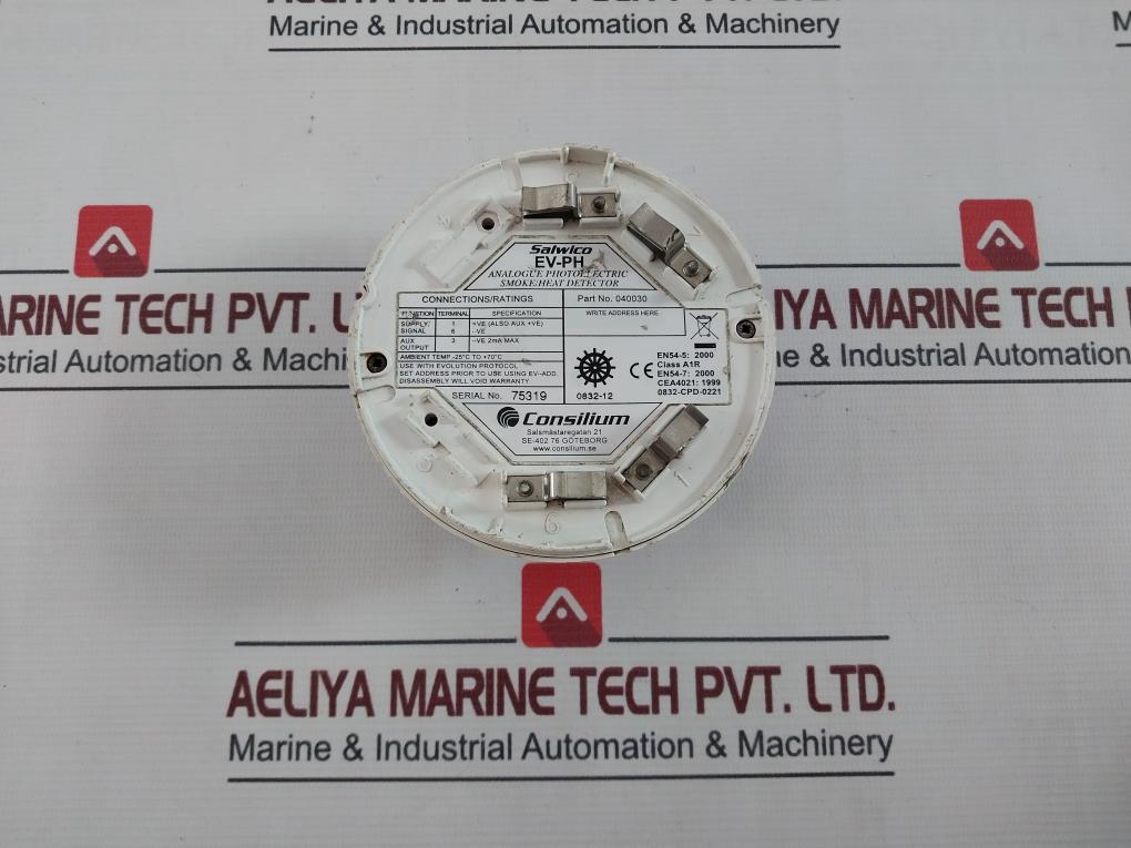 Consilium Ev-ph Analogue Photoelectric Smoke/Heat Detector 040030 -25 C To +70 C