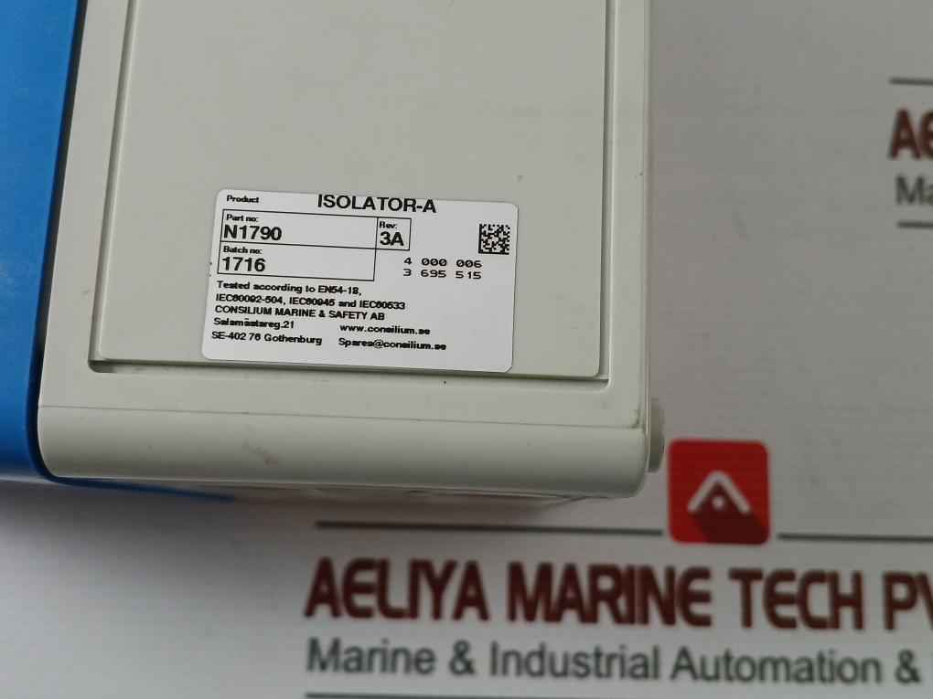 Consilium N1790 Isolator-a Is Isolator Rev 3A 5200094-00 A Rev 4
